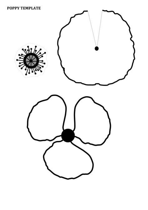 Printable Pinwheel Poppy Template Pdf - PDF Template