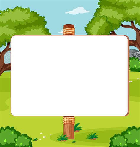 Blank outdoors sign template 1340540 Vector Art at Vecteezy