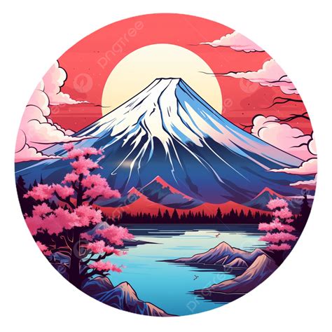 Mount Fuji Japan Sticker, Sticker Clipart, Fuji, Sticker PNG Transparent Image and Clipart for ...