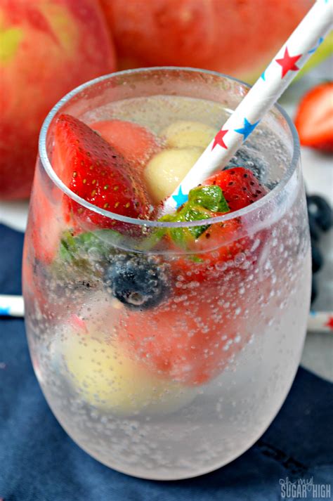 Patriotic Tonic: Fruit Infused Sparkling Water - Oh My! Sugar High | Fruit infused, Healthy ...