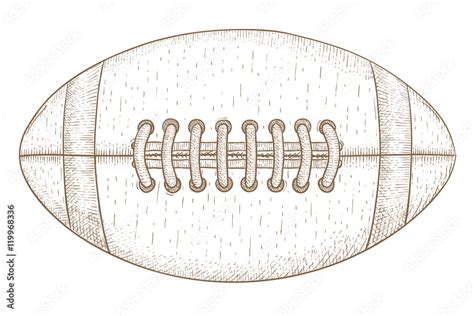 American football ball. Hand drawn sketch Stock Vector | Adobe Stock