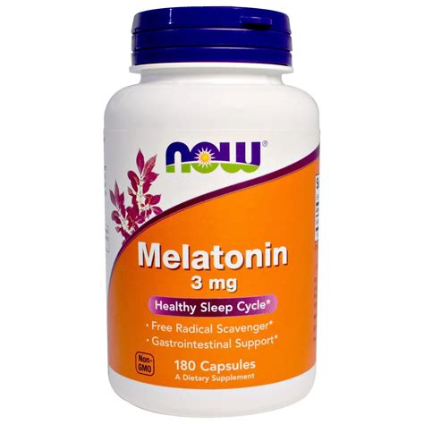 Now Foods, Melatonin, 3 mg, 180 Capsules | By iHerb