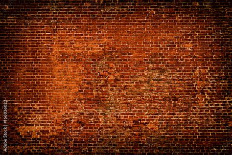 Brick wall of red color background Stock Photo | Adobe Stock