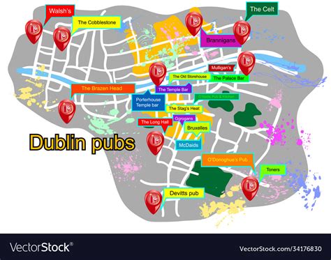 Dublin pubs Royalty Free Vector Image - VectorStock