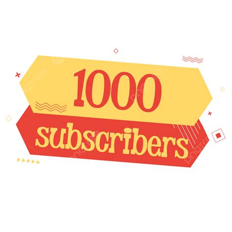 1000 Subscribers Thank You Free Vector Hd, Subscriber, Thank You, Youtube PNG and Vector with ...