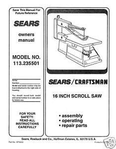 Craftsman-16-Scroll-Saw-Manual-Model-113-235501