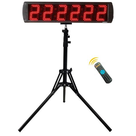 Buy GAN XIN Portable 5'' High 6 Digits LED Race Clock with Tripod for Running Events, Countdown ...