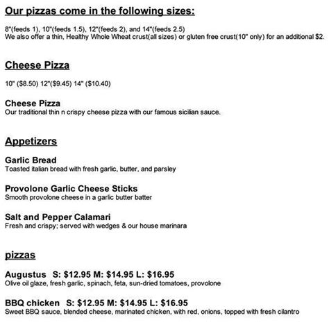 My Family's Pizza Menu, Menu for My Family's Pizza, Lower Greenville ...