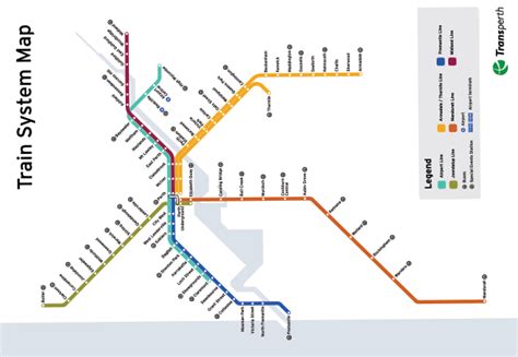 Transperth Train Line Map