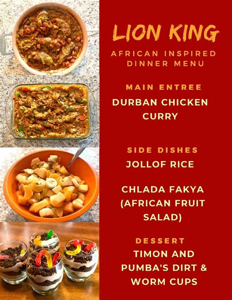 Lion King Dinner Night - Inspiring Magical Memories | Disney movie night food, Disney movie ...