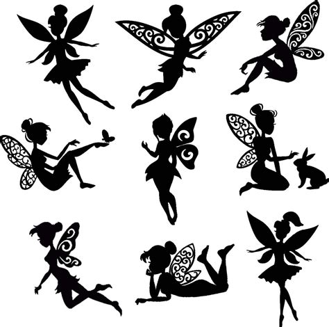 Fairy Die Cut Out Silhouette Assorted Fairy Cutout x 10. | Etsy