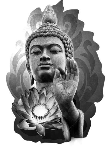 Buddha and Lotus Flower Tattoo Design. | Buddha tattoos, Buddha tattoo ...