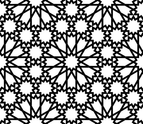 patrón blanco y negro de estilo islámico 1308770 Vector en Vecteezy