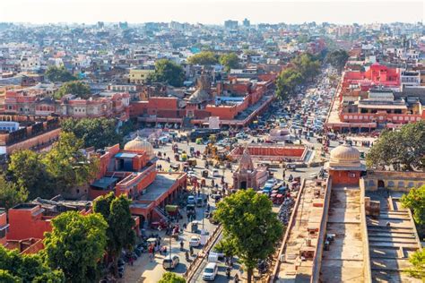 Aerial View Of Jaipur (Pink City), India Stock Photo - Image of above ...