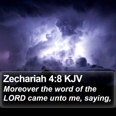 Zechariah 4 Scripture Images - Zechariah Chapter 4 KJV Bible Verse Pictures