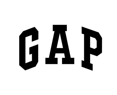 Gap Logo Brand Symbol Black Design Clothes Fashion Vector Illustration ...