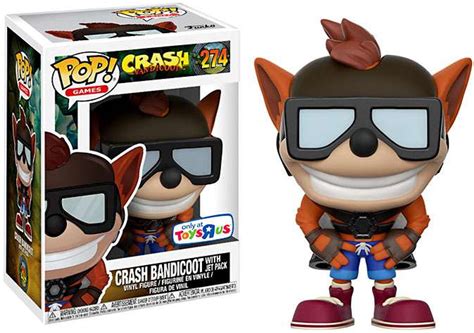 Funko Crash Bandicoot POP Games Crash Bandicoot Exclusive Vinyl Figure 274 Jet Pack - ToyWiz