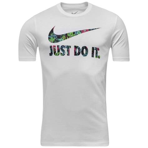 Nike T-Shirt 'Just Do It' Swoosh Floral White/Fireberry