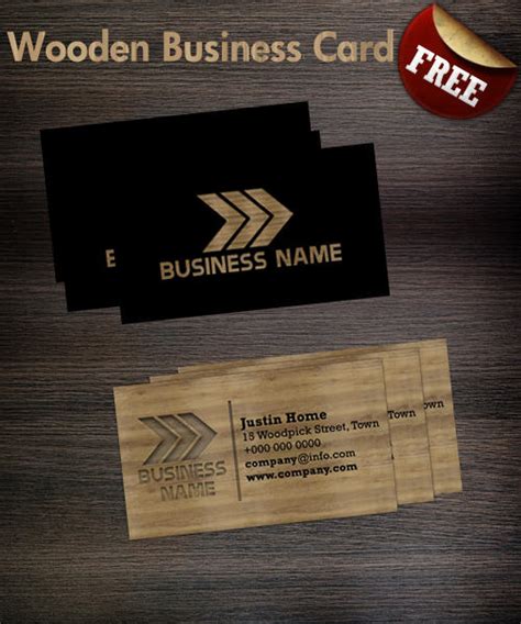 Wooden business card Template by Hotpindesigns on DeviantArt