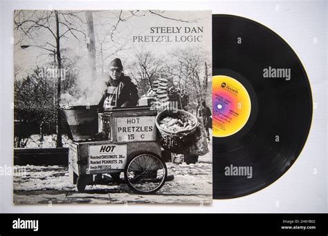 LP cover and vinyl of the album Pretzel Logic, released by American band Steely Dan in 1974 ...