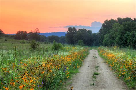 Dusk Landscape with Hills on the Great River Trail, Wisconsin image - Free stock photo - Public ...