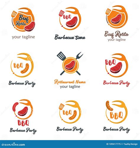 Set of Modern Food Logo Template Vector Illustration. Creative Food and ...