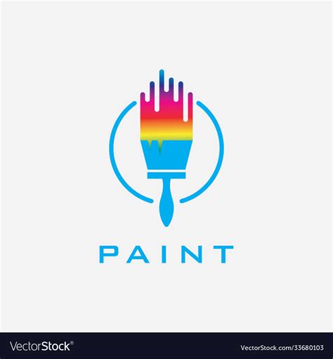 Paint brush logo design templatecreative painting Vector Image