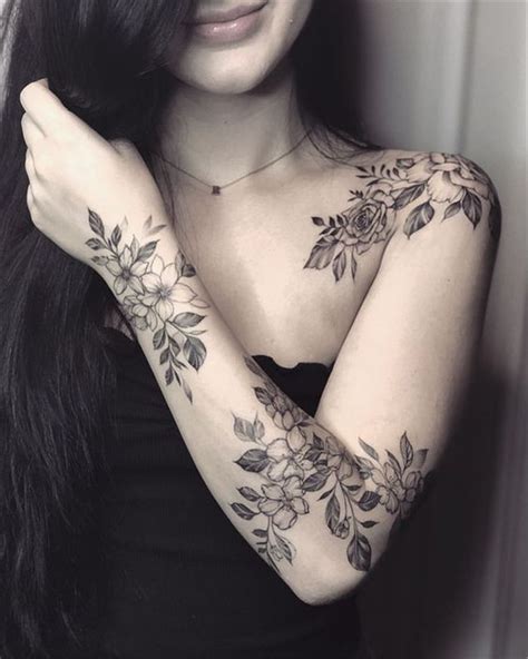 Exclusive And Stunning Arm Floral Sleeve Tattoo Designs For Your Inspiration; Awesome Sl ...