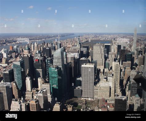 Empire State Building NYC. North view from the 86th floor Stock Photo - Alamy