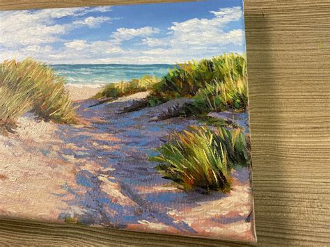 Acrylic Painting Beach Sand Dunes original Painting - Etsy