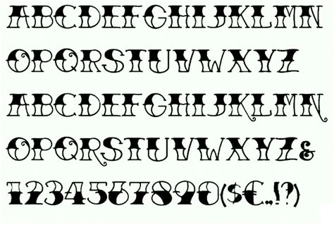 13 Traditional Font Styles Images - American Traditional Tattoo Font, Different Number Styles ...