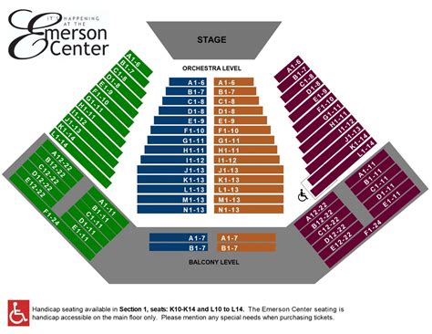 Seating Chart – The Emerson Center