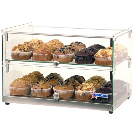 Omcan 44373 Countertop Food Display Case w/Square Front Glass, 22W, 50 ...