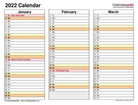 Kalenderpedia De Kalender 2022 Word Vorlagen - Kalender Januar