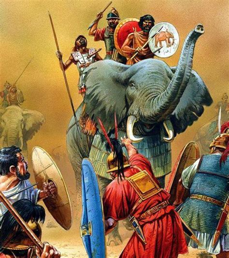 Carthaginian elephants in action, 2nd Punic War | History-Carthage | Pinterest | War elephant ...