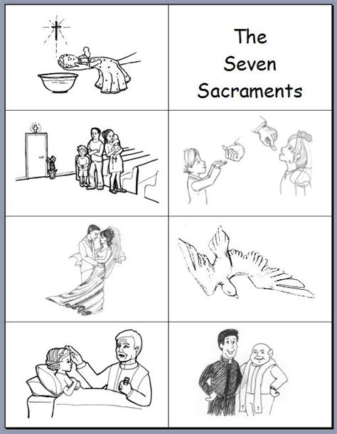 Symbols Of The Seven Sacraments Printable