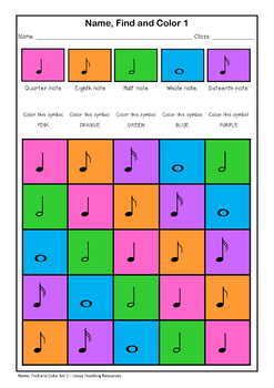 Music Notes & Rests Worksheets by Jooya Teaching Resources | TpT