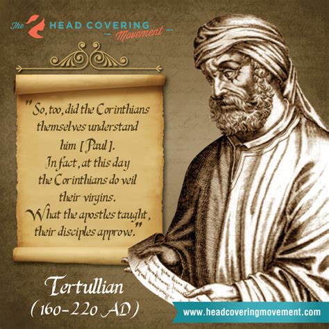 Tertullian Quote Image #1 | The Head Covering Movement