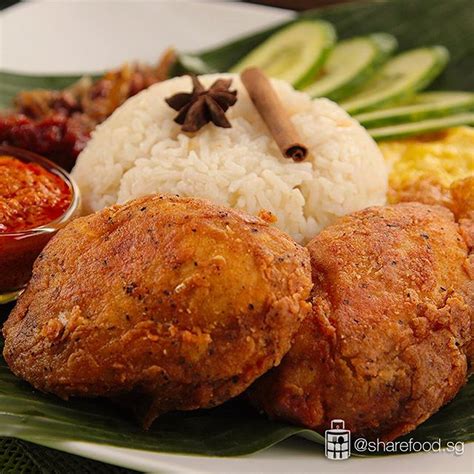 Nasi Lemak with Crispy Ayam Rendang - Share Food Singapore