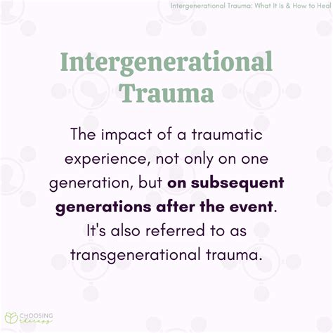 Intergenerational Trauma: What It Is & How to Heal