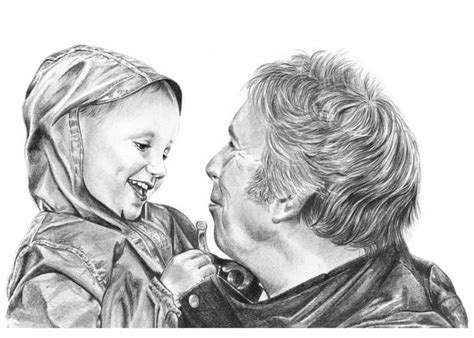 Family Portraits - Pencil Sketch Drawings of Families for Sale