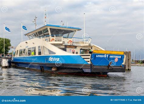 Passengers on Board of a Ferry Across Amsterdam IJ River Editorial Image - Image of central ...