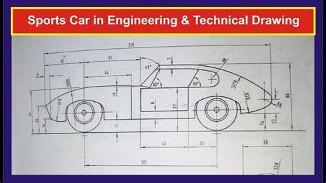 How To Draw A Sports Car In Technical And Engineering Drawing ...