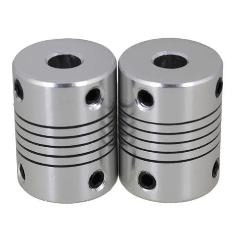 2pcs 6 x 6mm CNC Aluminium Flexible Shaft D19L25 Stepper Motor Coupling ...