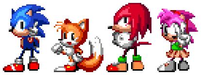 Sonic CD Special Stage Characters by miniluv73 on DeviantArt