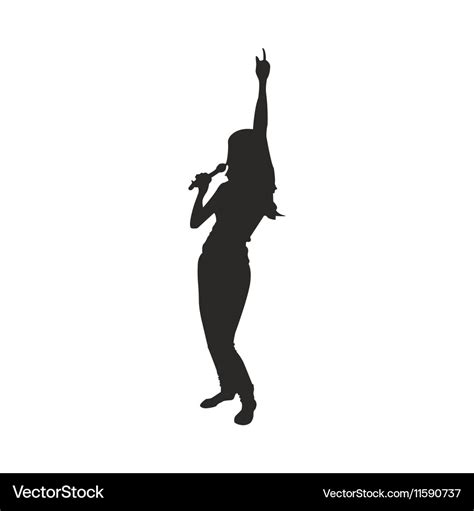 Singer silhouette Royalty Free Vector Image - VectorStock