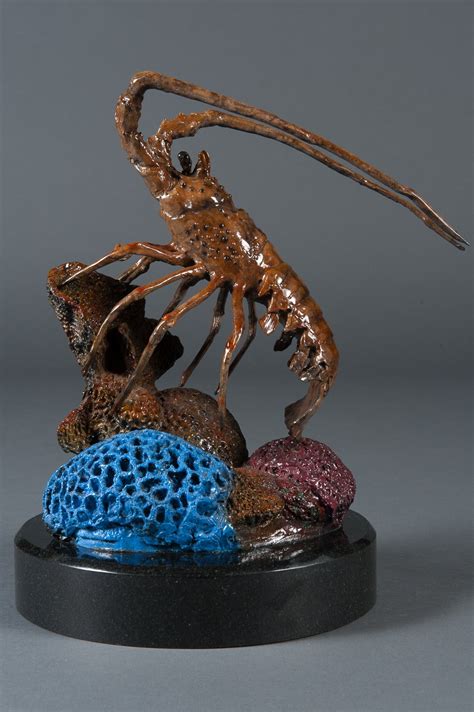 A Signed Contemporary Bronze Floridian Lobster Sculpture For Sale at 1stDibs | bronze lobster ...