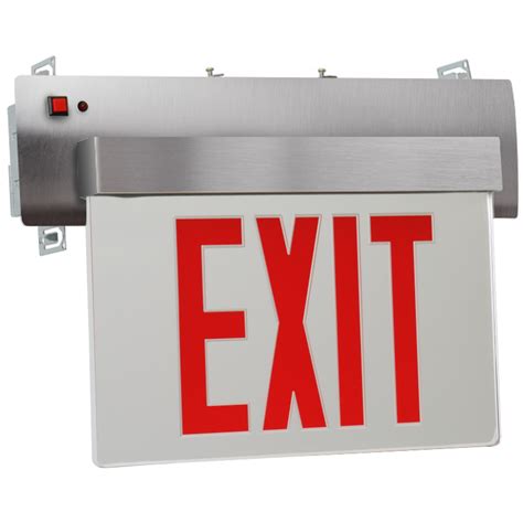 Edge-Lit LED Exit Sign, UL924 And NFPA 101, SKU - EXIT-204