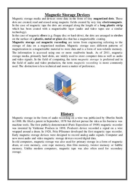 Magnetic storage devices