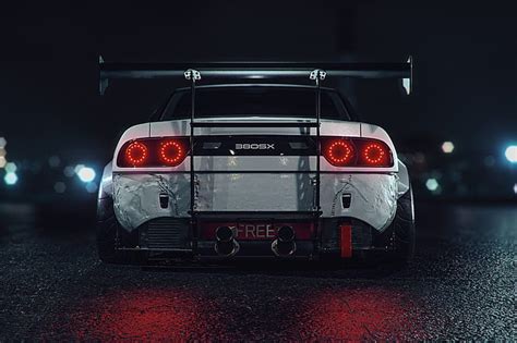 Online crop | HD wallpaper: car, night, render, vehicle, Nissan ...